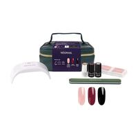 NÉONAIL Kit Starter Smalti Semipermanente Unghie - All You Need to Glow - Lampada LED USB 12W - Pochette & Accessori - 3 Gel da 3 ml - Base, Top & Colori - Set Natale