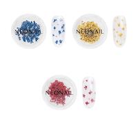 NEONAIL Set di Fiori Secchi Decorativi - Nail Art - Decorazioni Unghie - Fiori Essiccati - Decorazioni per Unghie - Accessori Unghie - 3 colori - Navy, Yellow, Red