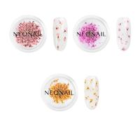 NEONAIL Set di Fiori Secchi Decorativi - Nail Art - Decorazioni Unghie - Fiori Essiccati - Decorazioni per Unghie - Accessori Unghie - 3 colori - rosa, viola, arancione