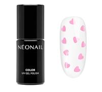 NEONAIL Smalto Semipermanente Unghie 7,2 ml - Self Love Era - Transparente - Cuori Rosa - Smalti Gel Per Unghie UV LED - Nail Polish - NEONAIL Colori - Smalto Unghie