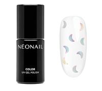 NÉONAIL Smalto Semipermanente Unghie 7,2 ml - Trasparente + Lune Multicolori Argentate - Mystic Moon - Smalti Gel Per Unghie UV LED - Nail Polish - NÉONAIL Colori - Smalto Unghie
