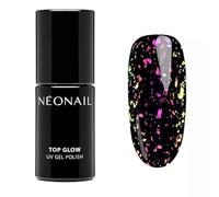 NEONAIL Top Coat Semipermanente Unghie 7,2 ml Smalto Top Coat Rosa Top Glow Rose Aurora Flakes Gel Per Unghie UV Led Nail Polish NEONAIL Smalto Gel Top Coat Olografico