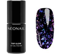 NEONAIL Top Coat Semipermanente Unghie 7,2 ml Smalto Top Coat Viola Top Glow Violet Aurora Flakes Gel Per Unghie UV Led Nail Polish NEONAIL Smalto Gel Top Coat Olografico