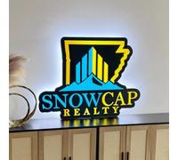 Neonapm Logo neon personalizzato, Piastra Guida Luce, Scritta led Personalizzaile, Insegne luminose personalizzate per le aziende, Decorazione per l'arte da parete, per la casa ecc. (30-150cm)