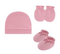 Neonati Cura Essenziale Cotone Cappello Fetale Guanti Comodi E Stivaletti Traspirante Della Pelle Del Bambino Protezioni Gear Doccia Regalo