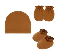 Neonati Cura Essenziale Cotone Cappello Fetale Guanti Comodi E Stivaletti Traspirante Della Pelle Del Bambino Protezioni Gear Doccia Regalo