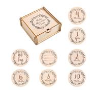 Neonati Primo Anno Photo Card Milestones Fotografia Mappa di Crescita Bambino Record Legno Neonato Doccia Foto Accessori 8pcs Monthly Pietre Milestones