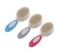 Neonato Bambino Naturale Ragazzi Ragazze Morbida Lana Spazzola Per Testa Pettine Neonato Per La Testa Massaggiatore Spazzola Da Bagno Portatile Pettine Spazzola Per Capelli Bambino Set