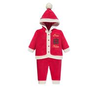 Neonato mesi natale tutina ciniglia neonata vestito tutine bambino bambina bimba pigiama maschio bimbo costume neonati babbo abbigliamento femmina primo natalizio regalo completo (1 Mese, CO 4951)