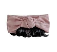 Neonato Ragazza Patchwork Bowknot Fascia E Parrucche Attraente Piccola Ragazza Fascia Con Parrucche Copricapo Di Cotone Per Ragazze