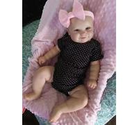 Neonato Reborn Completamente in Silicone Morbido Posabile Bebè Realistico 50Cm