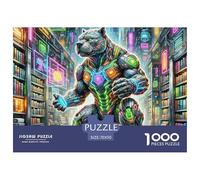 NeonBattleWolf 1000 Pezzi Puzzle Magic Fantasy Per Adulti E Ragazzi/Bambini Qualità Premium Collection Intrattenimento Creativo Relax 70x50cm/1000pcs