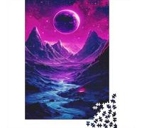 NeonLandscape Puzzle in Pezzi PurpleMountains 1000 Pezzi Carta Riciclata Per Donne, Regali Per Uomini Puzzle Estremamente Difficile E Stimolante 38x26cm/1000pcs