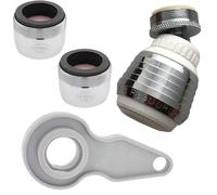 Neoperl Aeratore a doppia filettatura 1,2 GPM - 1,8 PCA - Confezione risparmio idrico - Confezione risparmio da cucina girevole spruzzo/chiave per bagno flusso aerato 4 articoli (rosa 1,2 GPM)