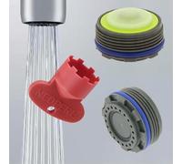 Neoperl Aeratore per rubinetto a flusso d'acqua da 0,5 gpm Eco-Low Flow Inserto nascosto flusso aerato con chiave di installazione Standard/Junior/Tiny/Tom Thumb (Lime Junior)