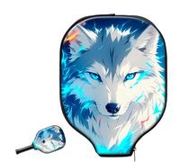 Neoprene Paddle Case Wolf With Electric Light-Ning pickleball Paddle Cover | Impermeabile Portable Neoprene Paddle Cover Per sport Fits Most Rackets uomini e donne