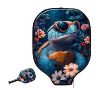 Neoprene Paddle Cover Turtle Among Night Blooms pickleball Paddle Cover | con cerniera antigraffio Custodia per racchetta da pickleball Per uomini e donne Allenamento sport