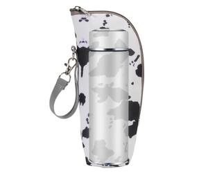 Neoprene Water Bottle Cover With Strap | Insulated Protective Sleeve With Adjustable Shoulder Strap And Phone Pocket, Shockproof Bottom, Carabiner Clip; Perfect For Hiking, Gym, And Outdoor Travel