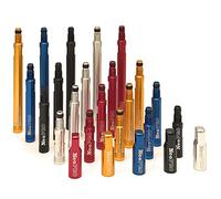 NeoPRO Estensore per valvole Presta, con tappo CNC e kit di nucleo (confezione da 2), lunghezze disponibili da 20, 30, 40, 60 mm, 5 colori (nero, 20 mm)