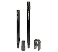 NeoPRO Kit prolunga valvola Presta, confezione da 2 pezzi, con chiave per valvola e tappo, disponibile in 4 lunghezze, 20,30,40,60 mm (nero, 60 mm)