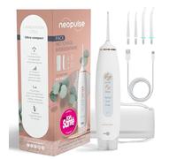 NEOPULSE MY FIRST - Idropulsore Orale Senza Fili - Bianco - 165 ml | 2 in 1 - 4 cannule - 6 livelli di pressione regolabili - Serbatoio removibile 165ml - Pulisce apparecchi dentali