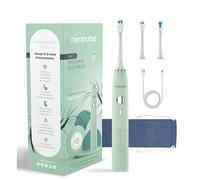 NEOPULSE® NEOSONIC® Spazzolino Elettrico Sonico con 2 Testine - USB-C Ricaricabile, 15 Modalità con Timer, Autonomia 3 Mesi, Garanzia 2 Anni - Testine Compatibili con NEOKIDS - Verde