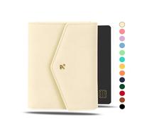 NEORAH - B6 Notebook Sleeve con chiusura a busta + Dotgrid JOURNAL | Custodia in ecopelle + passante per penna | Segnalibri | Tasca anteriore e posteriore | 6 slot per schede -AFTERGLOW