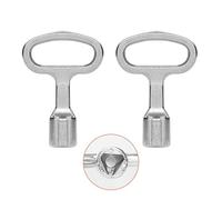 Neoreser 2 Pezzi Chiave Triangolo, Chiave Triangolare in Metallo, per Armadietto Contatore Elettrico Acqua Gas Radiatore e Rubinetto Triangolare