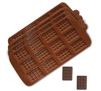 Neoreser 4 PCS Mini Stampo per Barretta di Cioccolato, 12 cavità Cioccolatini Stampo Silicone, Anti-Aderente Riutilizzabile Stampi in Silicone per cioccolatini, Barrette di Cioccolato