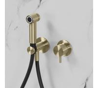 neoro F set miscelatore in acciaio inox, con set doccetta bidet, BN0767FBC#Set9, F champagne spazzolato [Rubinetteria Bagno > Bidet / Set Doccetta WC]