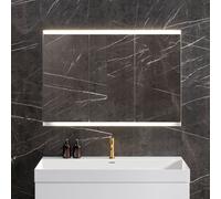 neoro n50 | n50T46 armadietto a specchio a incasso La: 120 cm con 3 ante, con illuminazione, per la Svizzera, BN0488MI+BN0479MI, n50; n50T46 [Armadietti a Specchio > Armadietti a Specchio]