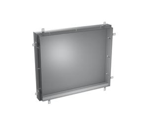 neoro n50 | n60 & rivea telaio di installazione per armadietto a specchio da incasso La: 100 A: 88,2 P: 16,6 cm, BN0478MI, n50; n60 argento anodizzato [Armadietti a Specchio > Accessori per Armadietti