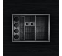 neoro n50 Organizzatore da 60 cm di larghezza acconciatura e cura dei denti per mobile (estraibile alto), BN062.Set6, n50 antracite [Mobili da Bagno > Accessori per Mobili da Bagno]