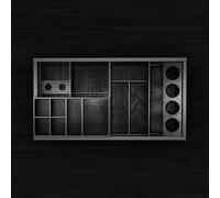 neoro n50 Organizzatore da 80 cm di larghezza acconciatura e cura dei denti per mobile (estraibile alto), BN082.Set5, n50 antracite [Mobili da Bagno > Accessori per Mobili da Bagno]