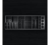 neoro n50 Organizzatore per larghezza 120 cm acconciatura e cura dei denti per mobile (estraibile alto), BN122.Set6, n50 antracite [Mobili da Bagno > Accessori per Mobili da Bagno]