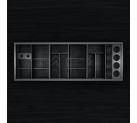 neoro n50 Organizzatore per larghezza 120 cm acconciatura e cura dei denti per mobile (estraibile alto), BN122.Set5, n50 antracite [Mobili da Bagno > Accessori per Mobili da Bagno]