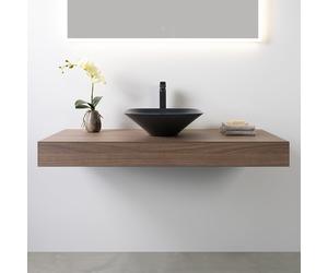 neoro n50 & rivea top La: 180 A: 12 cm in materiale di legno (HPL), BN0468WL, n50 [Mobili da Bagno > Top]