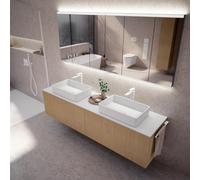 neoro n50 Slim top La: 140 cm in materiale termoplastico (PMMA), BN0408WM, n50 [Mobili da Bagno > Top]