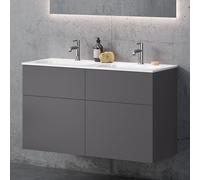 neoro n50T46 mobile La: 120 con 4 estraibili, lavabo doppio softcube bianco,, BN0087GR, n50T46 [Mobili da Bagno > Mobili da Bagno con Lavabo Integrato]