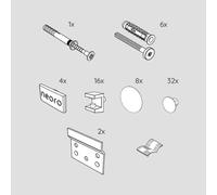 neoro n50T46 set di fissaggio per colonna, BL000798, n50T46 [Mobili da Bagno > Ricambi per Mobili da Bagno]