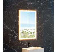 neoro n60 armadietto a specchio da incasso La: 60 cm con 2 ante, con illuminazione su tutto il perimetro, per la Svizzera, BN0499MI+BN0476MI, n60 [Armadietti a Specchio > Armadietti a Specchio]