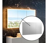 neoro n60 set frontale specchio per armadietto a specchio La: 160 cm, 3 pezzi, BL001082, n60; Dia specchiato [Armadietti a Specchio > Ricambi per Armadietti a Specchio]