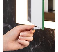 neoro n60 set maniglia porta per armadietto a specchio, BL001091, n60; Dia argento [Armadietti a Specchio > Ricambi per Armadietti a Specchio]