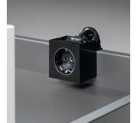 neoro & rivea presa per mobili con fissaggio a morsetto, posizione nell'estraibile selezionabile liberamente, tipo F (per versione EU), BT007, n50; n50T46; n80 nero [Mobili da Bagno > Accessori per Mo