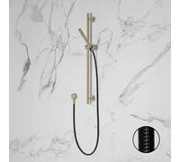 neoro set asta saliscendi in acciaio inox, con doccetta ad asta e collegamento tubo flessibile,, BN0710NBC+BN0714BC, F; FC champagne spazzolato [Rubinetteria Bagno > Set Doccia]