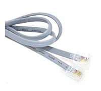 NEORTX Cavo da RJ11 a RJ11 da 1,5 m, cavo di prolunga per linea telefonica, da maschio a maschio RJ11 6P4C, spina modulare per telefono fisso e fax (grigio)