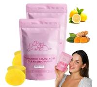 Neously Acido Kojico e curcuma, tamponi per la pulizia di acido kojico, ingredienti naturali, acido cogico e curcuma, riduce macchie e aree scure, risultati visibili dopo un solo utilizzo (2 scatole,