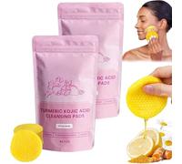 Neously Kojic Acid Pads - Neously Kojic Acid and Turmeric,Turmeric Kojic Acid Cleansing Pads, 100% Natural Ingredients,Turmeric Kojic Acid Pads for Face Body Glow up Acne, Clean Pores (2 Box)