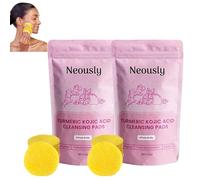 Neously Kojic Acid Pads - Turmeric Kojic Acid Cleansing Pads, 100% Natural Ingredients Kojic Acid and Turmeric Cleansing Pads, Reduce Blemishes & Dark Areas, Visible Results After Just One Use (2Pack)