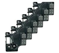 NEOUZA 18053 S0718280 Compatibile con DYMO Rhino IND Pro Industrial Guaina termoretraibile Etichetta Tubo Lunghezza 1,5 m Nero su Bianco 9 mm (6 PK) Monouso